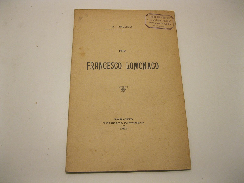 Per Francesco Lomonaco